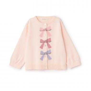 リボンインターシャカーディガン