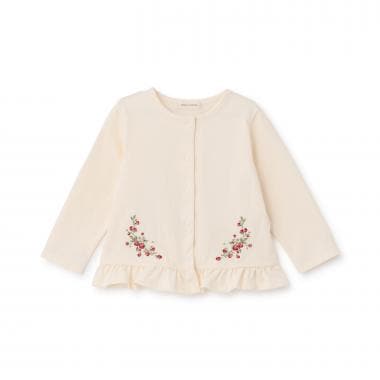 野イチゴ刺しゅうカーディガン