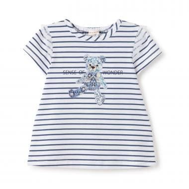 リバティクマアップリケ半袖Tシャツ