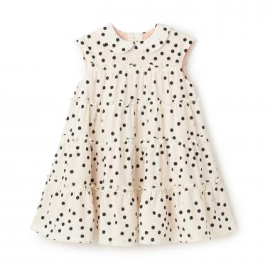 ドットティアードワンピース