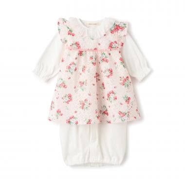 野イチゴレースエプロンつき2WAYオール