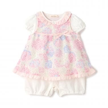 アジサイレースエプロンつきショートオール