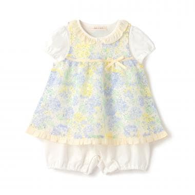 アジサイレースエプロンつきショートオール