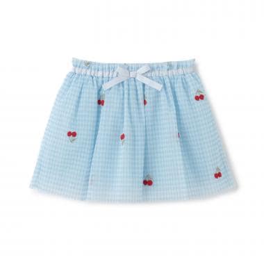 チェリー刺しゅうチュールスカート