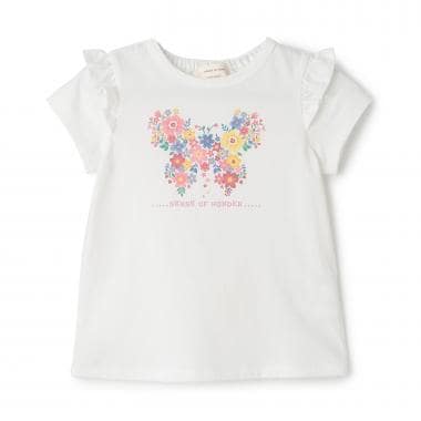 フラワーちょうちょプリント半袖Ｔシャツ