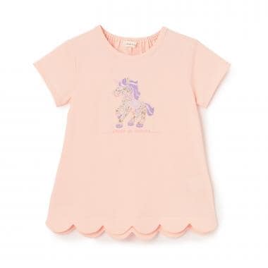 ユニコーンリバティアップリケTシャツ