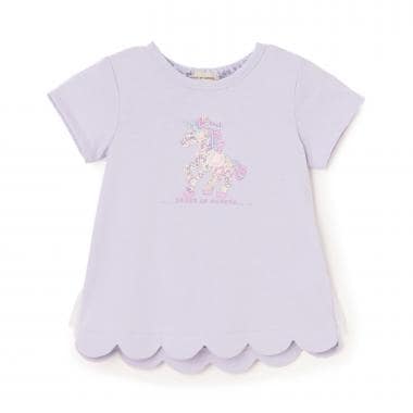 ユニコーンリバティアップリケTシャツ