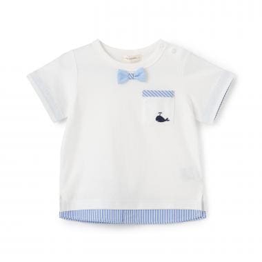 接触冷感シャツレイヤード風半袖Ｔシャツ