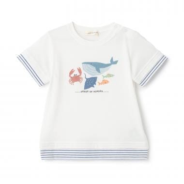 接触冷感海の生物プリント半袖Ｔシャツ