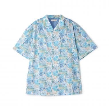 リバティプリント大人用開衿シャツ