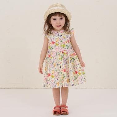 ボタニカルフラワーワンピース