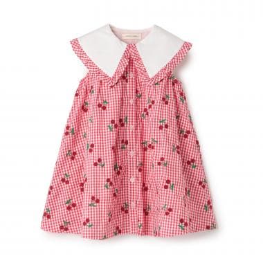 チェリー刺しゅうワンピース