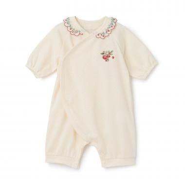 オーガニック野イチゴ刺しゅうNEWBORNウェア