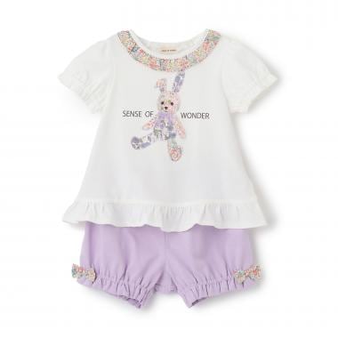 リバティウサクマアップリケベビースーツ