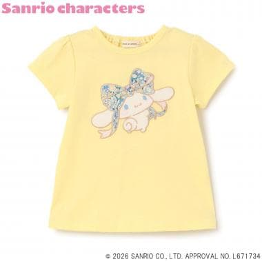 【シナモロール/クロミ】リバティアップリケAラインTシャツ