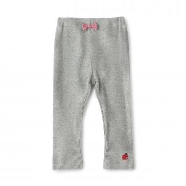 イチゴ刺しゅうリボンレギンス