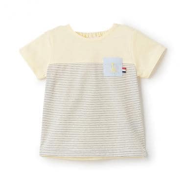 ボーダー切替半袖Tシャツ
