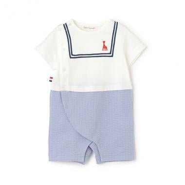 ニットサッカーショートオール