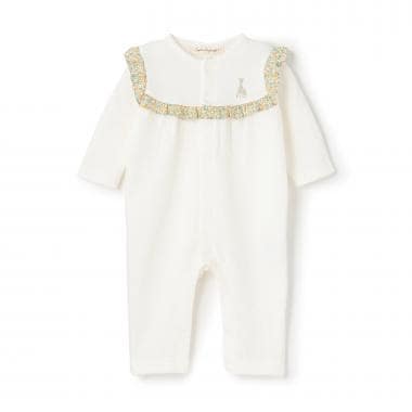 小花柄カバーオール