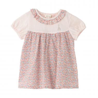 花柄半袖チュニック