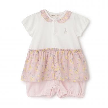 実と葉っぱ柄ショートオール