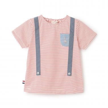 ボーダーサスペンダー半袖Ｔシャツ