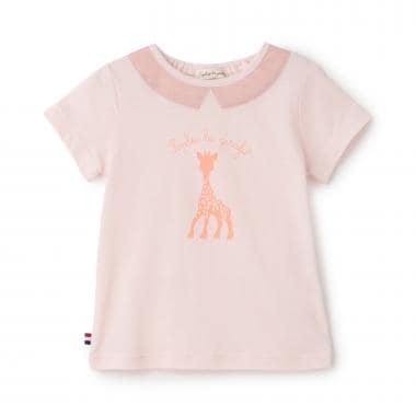 衿つきソフィプリント半袖Tシャツ