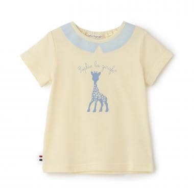 衿つきソフィプリント半袖Tシャツ