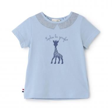 衿つきソフィプリント半袖Tシャツ