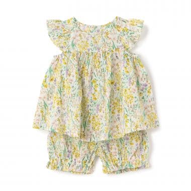 リップル花柄ベビースーツ