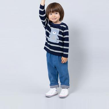 DOUBLE.B クマプリントTシャツ&デニムパンツセット DOUBLE.B クマプリント Tシャツ パンツセット - メルカリ