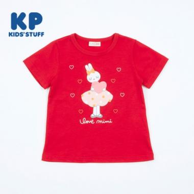 KP(ケーピー)うさぎハートモチーフ半袖Tシャツ100～130