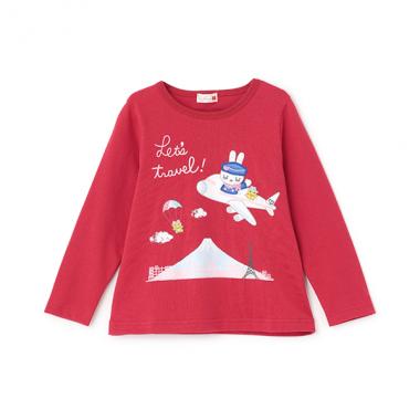 日本製/トラベルmimi長袖Tシャツ(100～140cm)