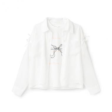 シアーストライプシャツ＆半袖Ｔシャツセット