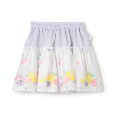 シフォンフルーツ柄プリント スカート