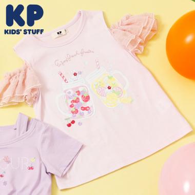 Konomi♡ベイビーチアー　シトラスパンツ　さくらんぼシャツ　2点セット さくらんぼチュニック（チュニック） | baby cheer（ベイビー