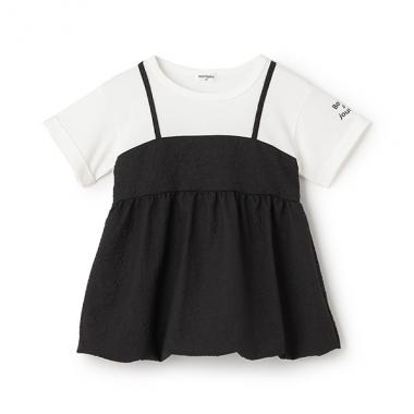 ふくれジャカード バルーンキャミドッキングチュニック