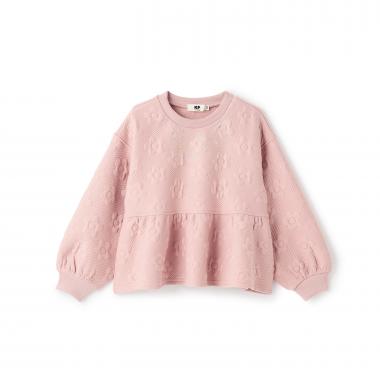 花ジャカード ペプラム トレーナー