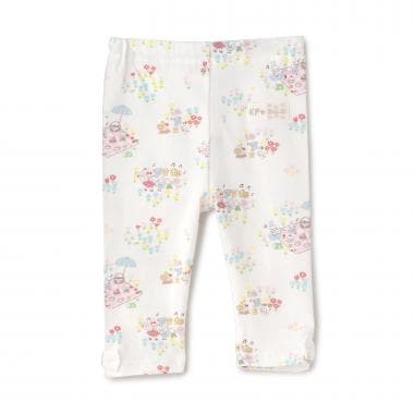 ベア天竺総柄 スパッツ 7分丈