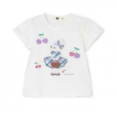 mimiちゃんアップリケ 半袖Tシャツ