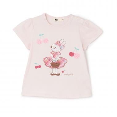 mimiちゃんアップリケ 半袖Tシャツ