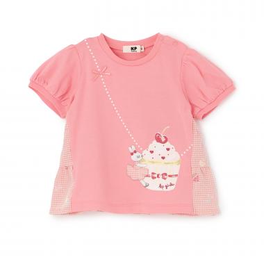 天竺×先染チェック 半袖Tシャツ