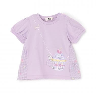 天竺×先染チェック 半袖Tシャツ