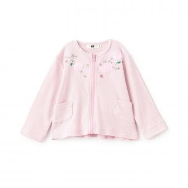 梨地天竺 カーディガン