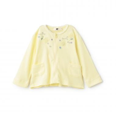 梨地天竺 カーディガン