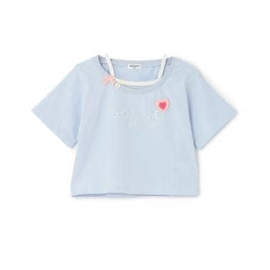 肩紐 オフショルダー 半袖Tシャツ