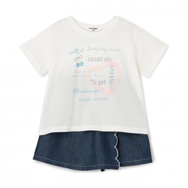 【Trois Lapins】天竺×ラメデニム 上下セット