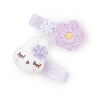 mimiちゃん＆花 ヘアクリップ