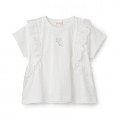 肩レースTシャツ