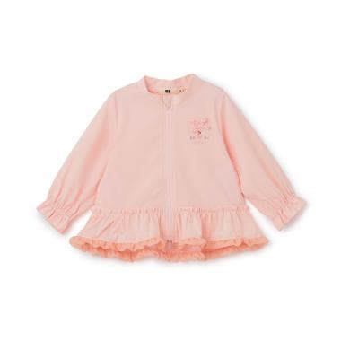 リップストップ裾フリルウィンドブレーカー